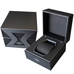 Amazon.com: Edox Men's CO-1 45mm Black Rubber Band Carbon
